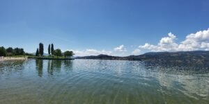 Kelowna’s downtown waterfront with lake views